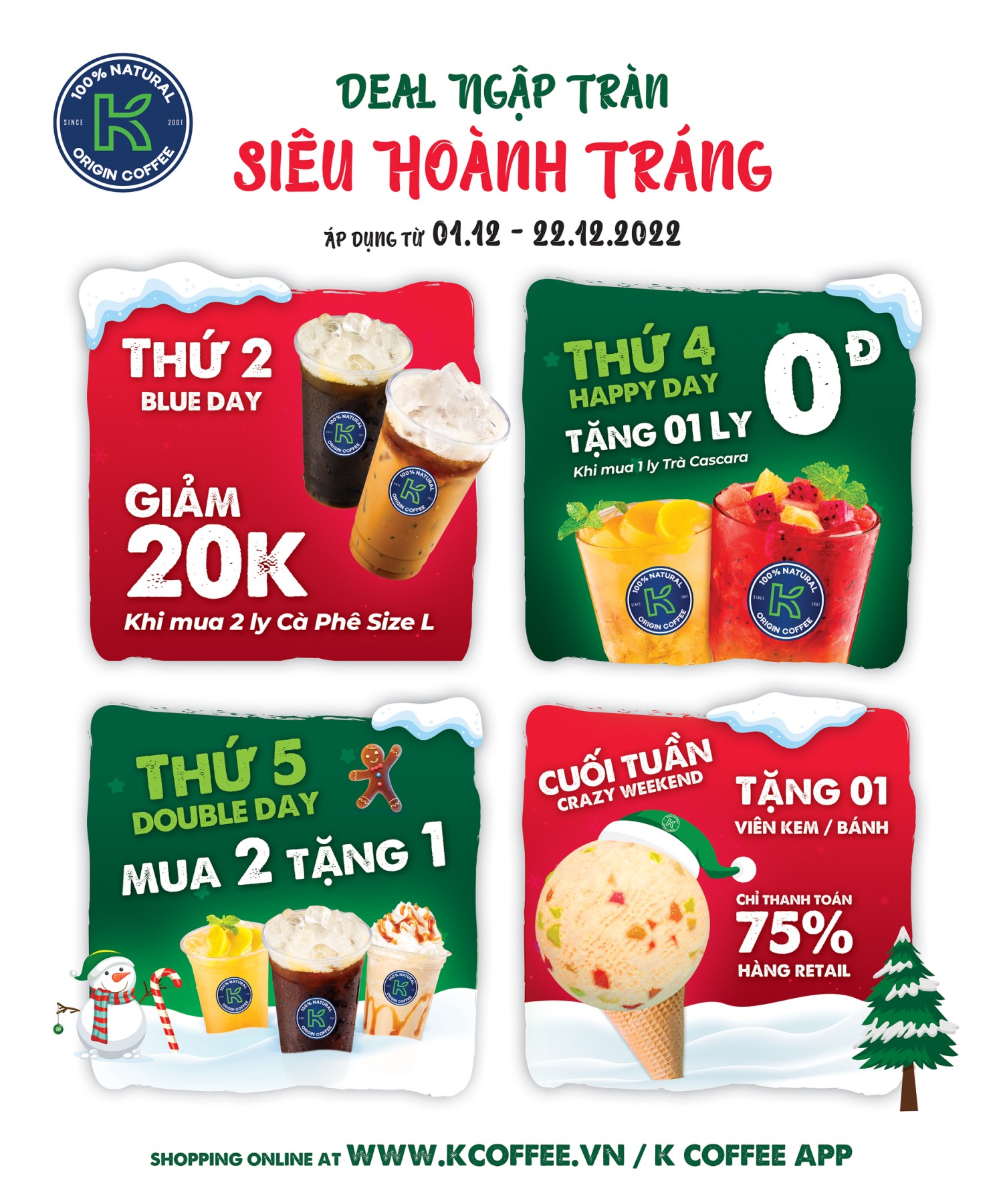 TING TING TING, K COFFEE TẶNG BẠN ƯU ĐÃI HẤP DẪN HÀNG NGÀY TING TING TING, K COFFEE TẶNG BẠN ƯU ĐÃI HẤP DẪN HÀNG NGÀY